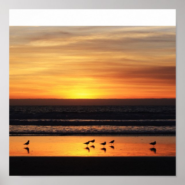 Affiches Coucher de soleil en Californie (Devant)