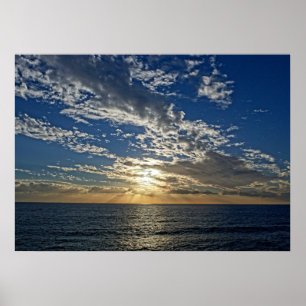 Affiches Coucher de soleil en Ligurie - Cinque Terre, Itali
