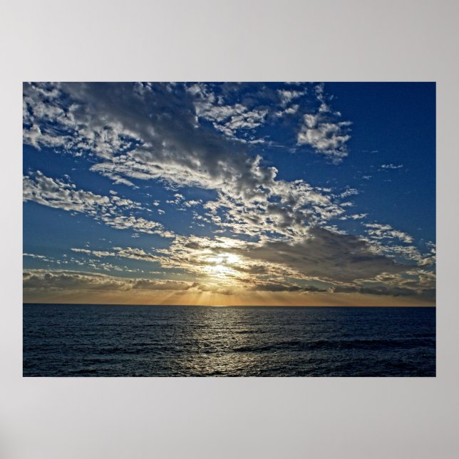 Affiches Coucher de soleil en Ligurie - Cinque Terre, Itali (Devant)