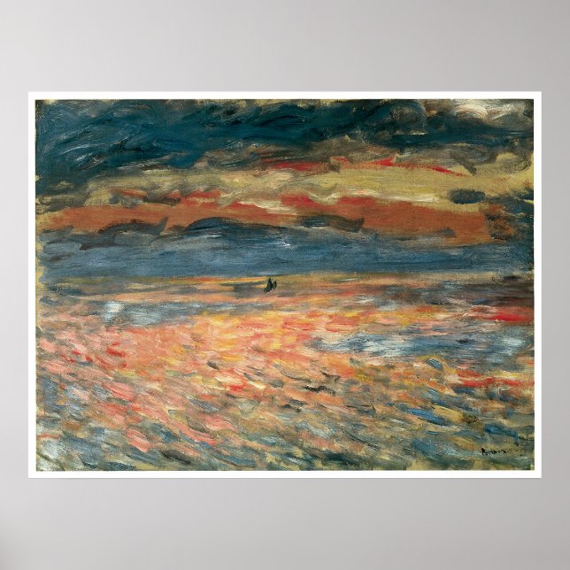 Affiches Coucher de soleil en mer, Pierre-Auguste Renoir (Devant)