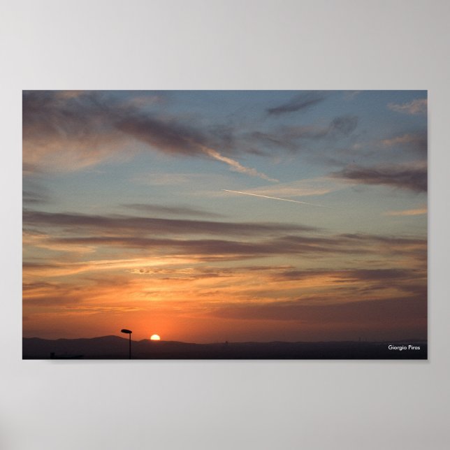 Affiches Coucher de soleil en Sardaigne - Italie (Devant)