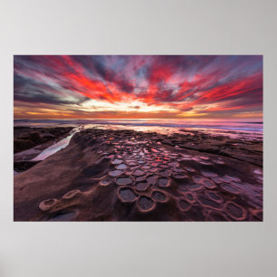 Affiches Coucher de soleil Extraordinaire aux marées