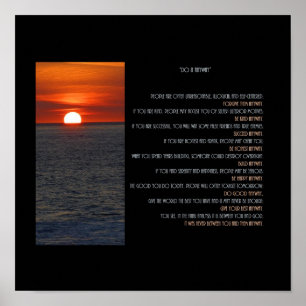 Affiches Coucher de soleil "Faites-le quand même"