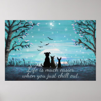 Affiches Coucher de soleil hivernal