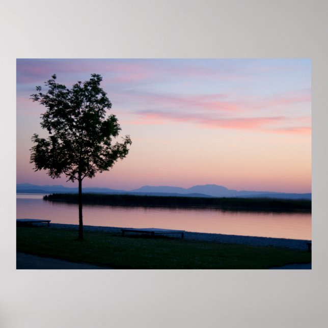 Affiches Coucher de soleil rose (Devant)