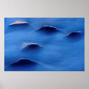 Affiches Coucher de soleil sur des rochers faisant saillie