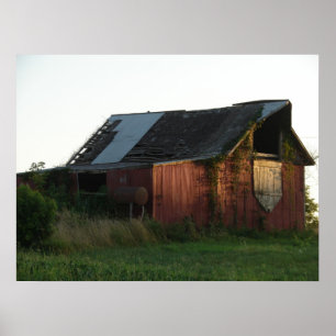 Affiches Coucher de soleil sur la grange