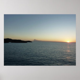 Affiches Coucher de soleil sur la mer de l'île Antigua II