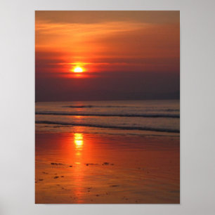Affiches Coucher de soleil sur la mer d'Irlande