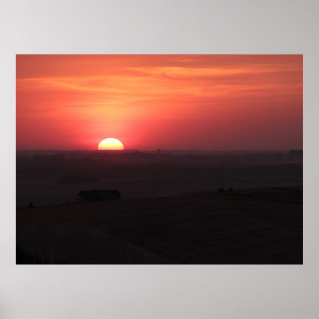 Affiches Coucher de soleil sur la Palouse (Devant)