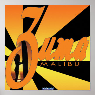 Affiches Coucher de soleil sur la plage de Zuma