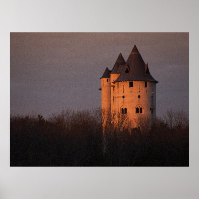 Affiches Coucher De Soleil Sur Le Château Gwynn (Devant)