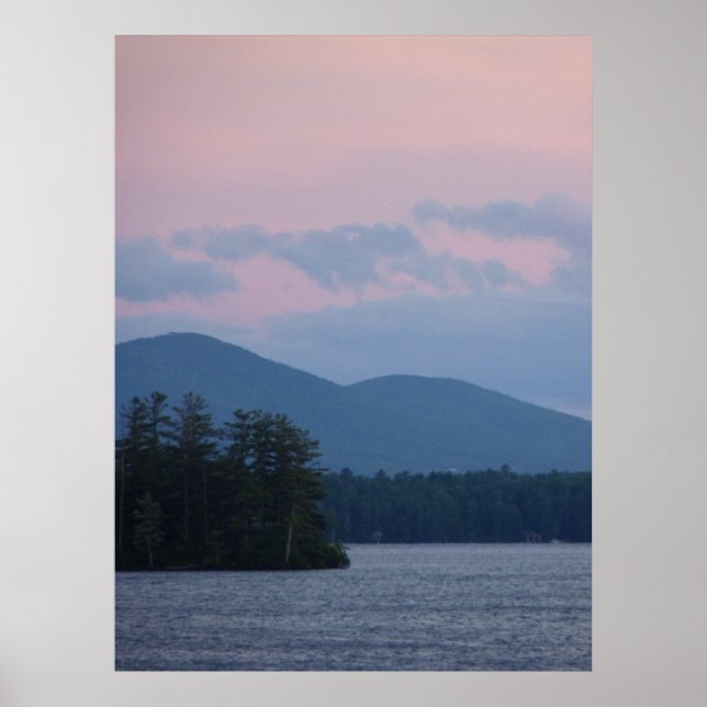Affiches Coucher de soleil sur le lac 3 (Devant)