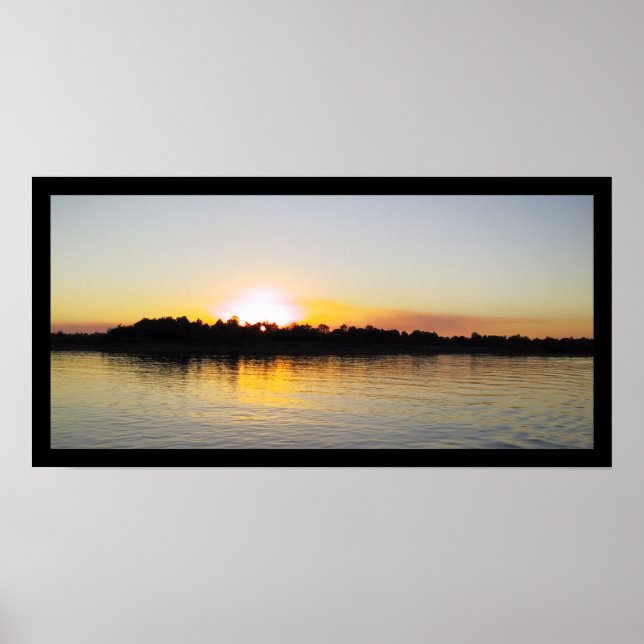 Affiches Coucher de soleil sur le Mississippi (Devant)