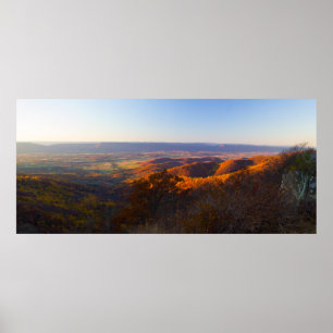 Affiches Coucher de soleil sur le parc national de Shenando