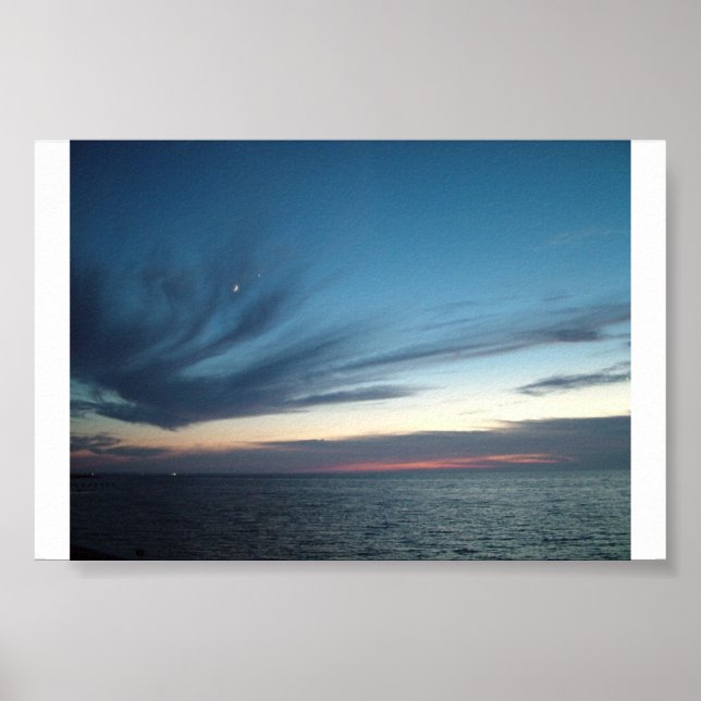 Affiches "Coucher de soleil sur le son de Pamlico" (Devant)