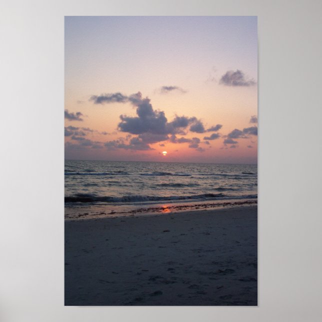Affiches Coucher de soleil sur l'océan (Devant)