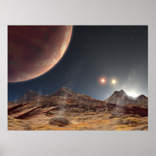 Affiches Coucher de soleil triple