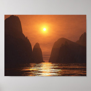 Affiches Coucher de soleil vietnamien