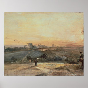 Affiches Coucher du soleil automnal de John Constable