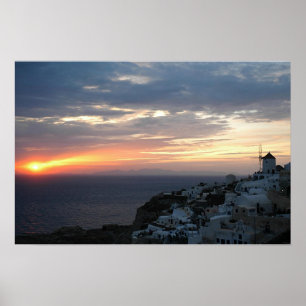 Affiches Coucher du soleil d'Oia