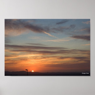 Affiches Coucher du soleil d'or en Sardaigne - en Italie