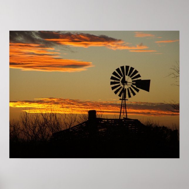 Affiches coucher du soleil du sud-ouest (Devant)