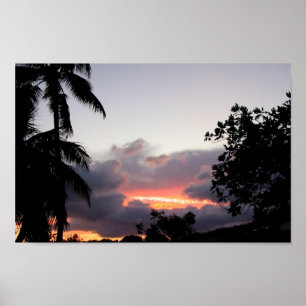 Affiches Coucher du soleil hawaïen