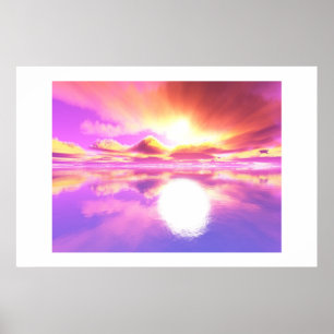 Affiches Coucher du soleil rougeoyant II