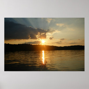 Affiches Coucher du soleil sur le lac
