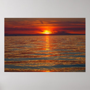 Affiches Coucher du soleil sur le lac Michigan 4