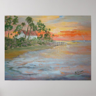 Affiches Coucher du soleil tropical