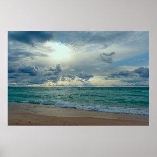 Affiches Coucher du soleil vert