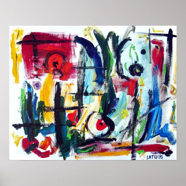 Affiches Couleur Abstraite (Devant)