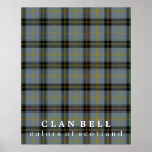Affiches Couleurs de Bell de clan de tartan de l'Ecosse