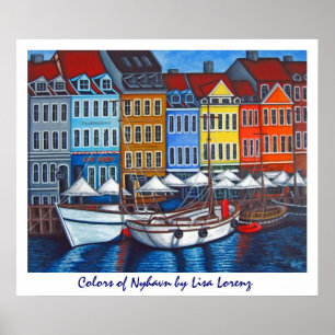 Affiches Couleurs de copie d'affiche de Nyhavn