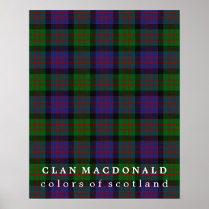 Affiches Couleurs de MacDonald de clan de tartan de