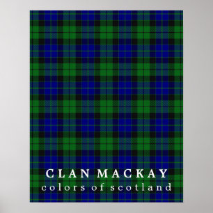 Affiches Couleurs de MacKay de clan de tartan de l'Ecosse