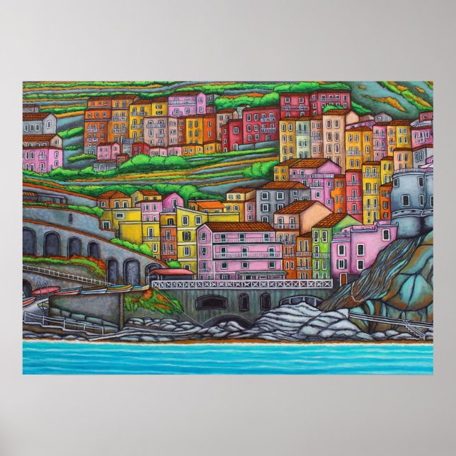 Affiches Couleurs de Manarola Imprimer (Devant)
