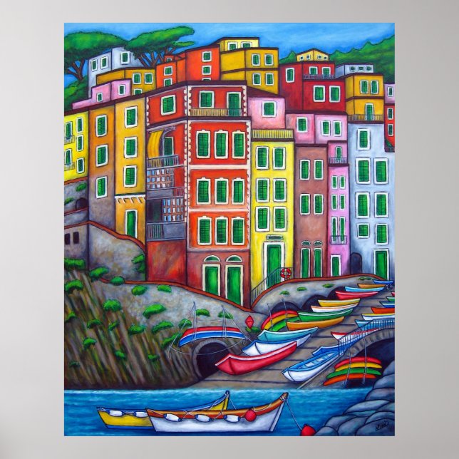 Affiches Couleurs de Riomaggiore par Lisa Lorenz (Devant)