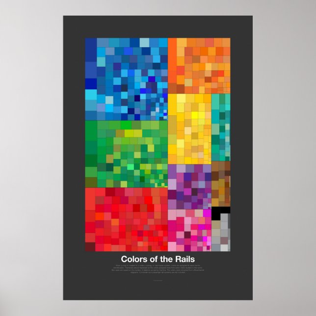 Affiches Couleurs des rails (foncé) (Devant)