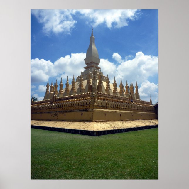 Affiches couleurs du stupa doré (Devant)