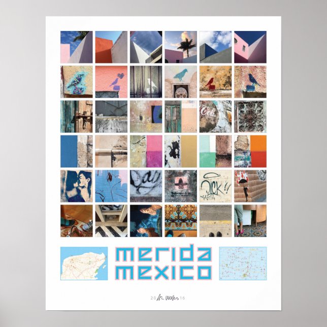 Affiches Couleurs et motifs de Mérida (Devant)