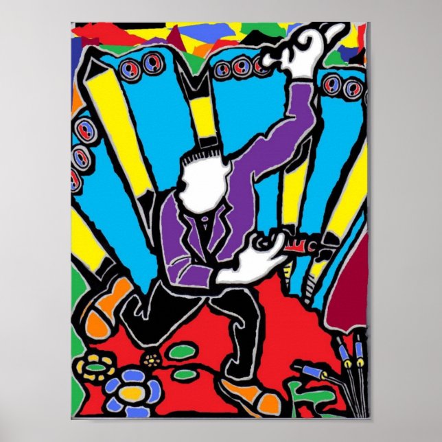 Affiches Couleurs psychadéliques folles (Devant)