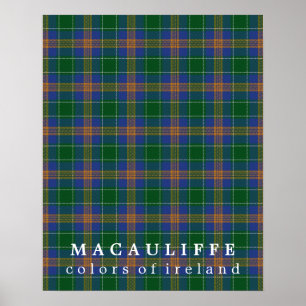 Affiches Couleurs tartan MacAuliffe d'Irlande
