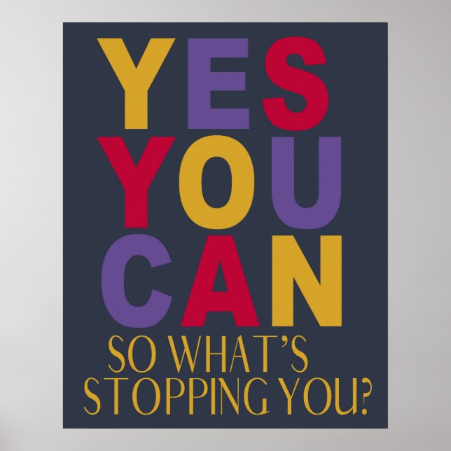 Affiches Couleurs Tendances Motivationnelles Oui Vous Pouve (Devant)