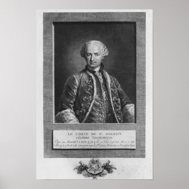 Affiches Count of St. Germain, famous alchemist, 1783 (Devant)