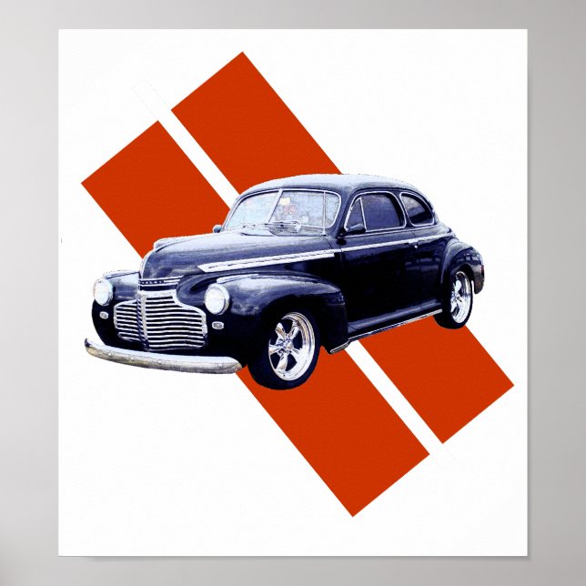 Affiches Coupe bleu 1941 Chevy (Devant)