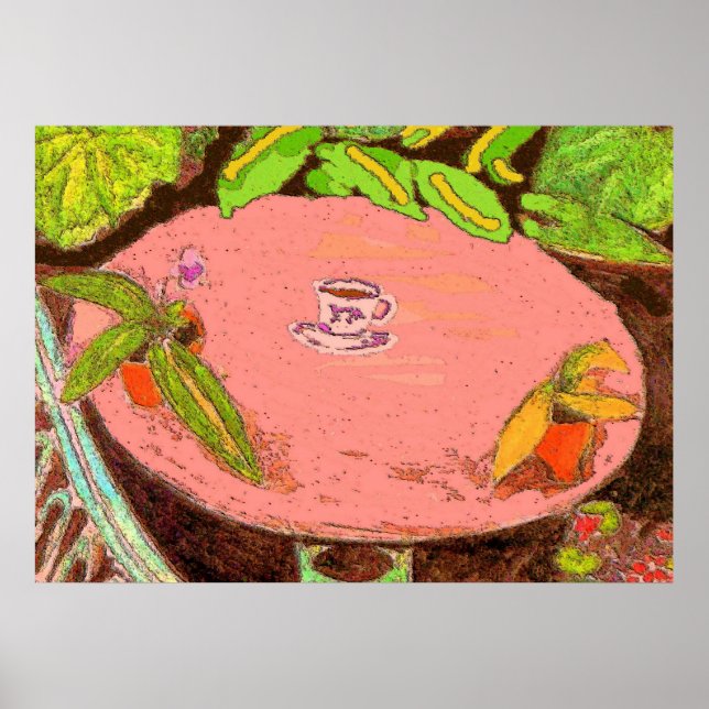 Affiches Coupe de café style Matisse (Devant)