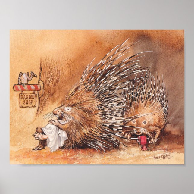 Affiches coupe de cheveux inhabituelle (Devant)